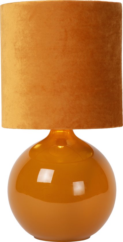 Lucide ESTERAD - Tafellamp - Ø 24 cm - 1xE14 - Okergeel