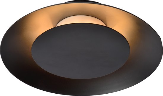 Lucide FOSKAL - Plafonnière (Plafondlamp) - Ø 21,5 cm - LED - 1x6W 2700K - Zwart