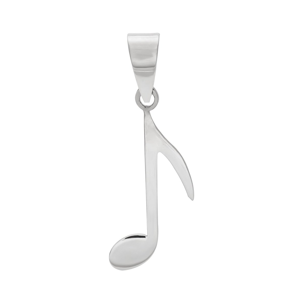 WeLoveSilver - zilveren muzieknoot hanger - 925 zilver - hypoallergeen