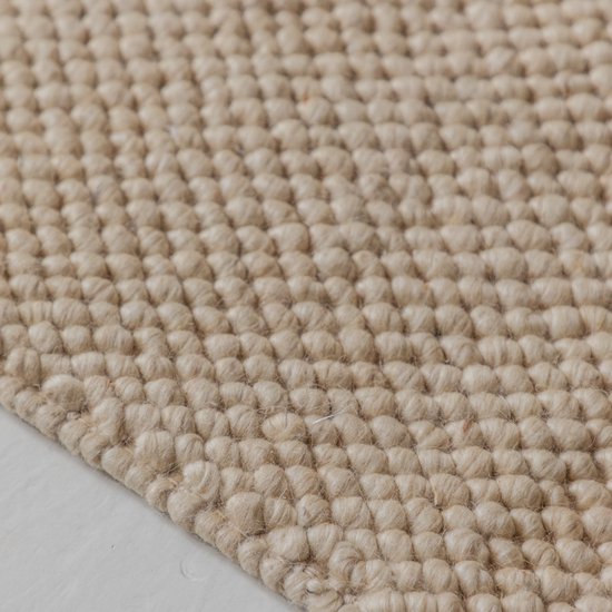 Tapis en Wool Mollie de Carpet Studio - 140 x 200 cm - Tapis à poils ras pour salon et chambre - Tapis Sable