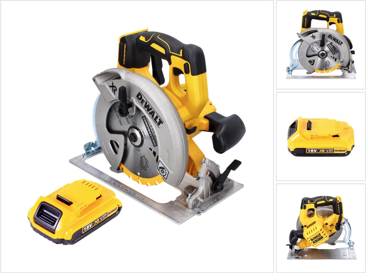DeWalt DCS 570 accu-handcirkelzaag 18 V 184 mm borstelloos + 1x accu 2,0 Ah - zonder oplader
