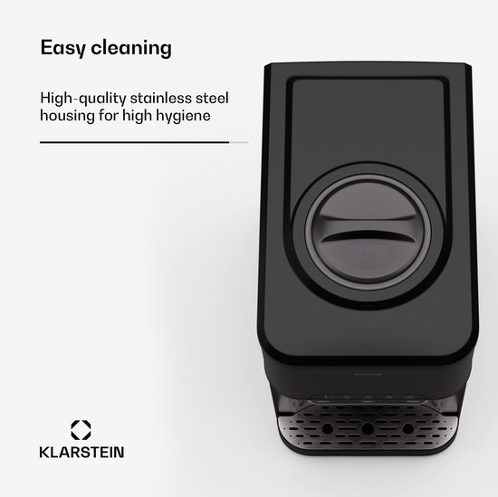 Klarstein IJsblokjesmachine Aqueous 3-in-1 - Zwart,3L 43 cm - voor Bar voor Thuis - Waterreservoir - voor Keuken - Display - Ice Maker Ice Cube Maker IJsmaker IJsblokjesmaker Eismaschine - voor Feest van Klarstein — afbeelding 4
