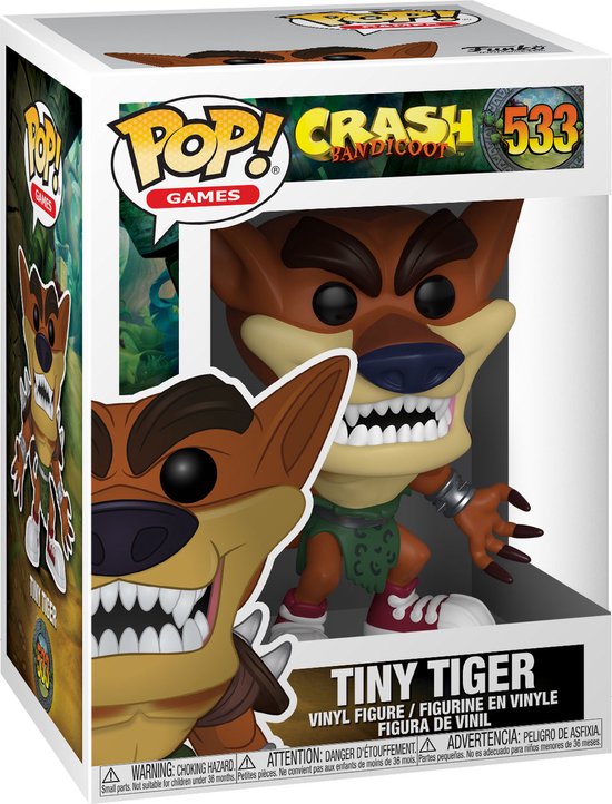 Pop Crash Bandicoot Tiny Tiger Vinyl Figure | bol