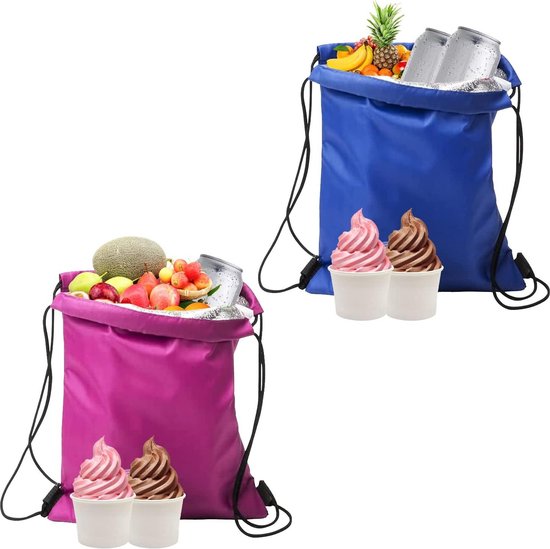 Geïsoleerde lunchtas met leuke cartoon - voor bekerhouder - zwart - opvouwbaar