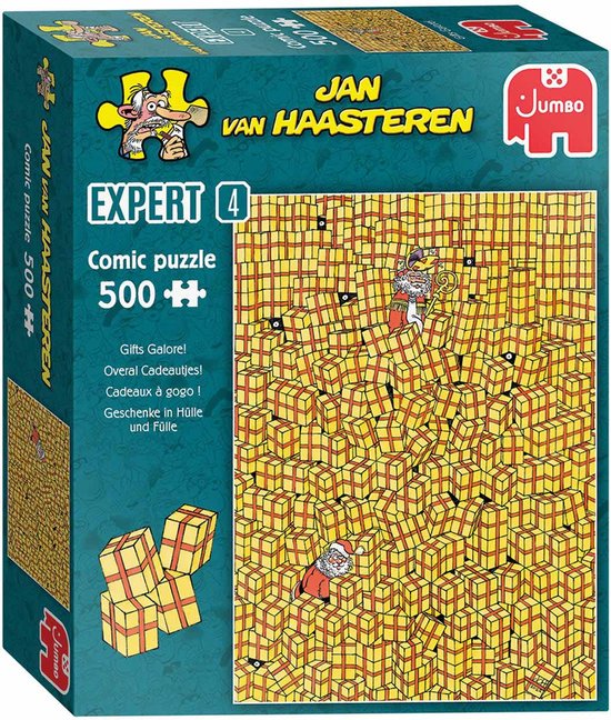 Jan van Haasteren Expert - Overal cadeautjes! - 500 stukjes - Legpuzzel thema Kerstmis