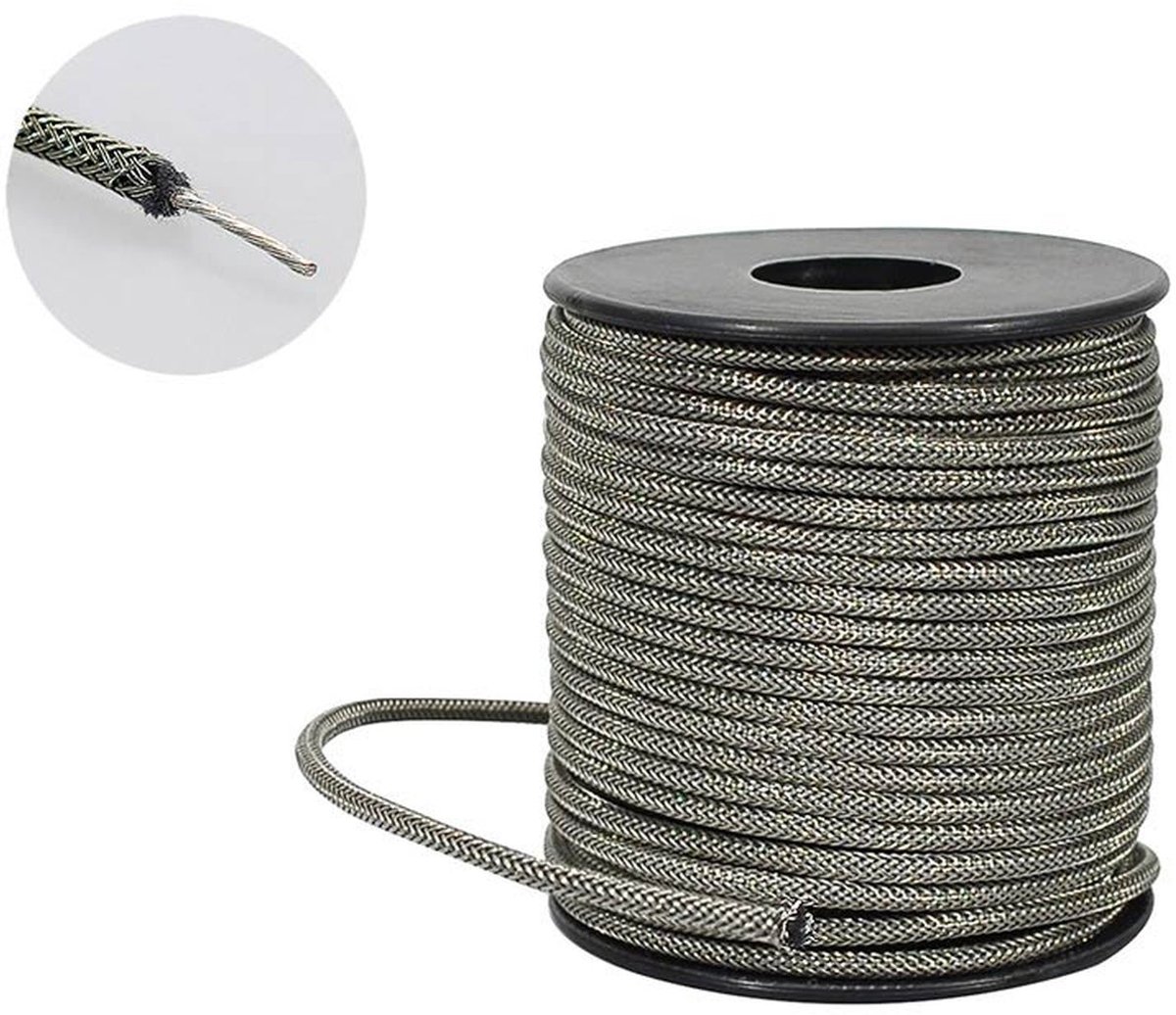 Boston PBWS50 Shielded Push Back Wire – 15,2 m, Gevlochten, USA Made