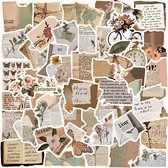 Vintage stickers - 50 stuks - Bullet Journal Stickers - Planner Agenda Stickers - Scrapbook stickers - Laptop stickers - Telefoon stickers - Bujo stickers - Hobbystickers