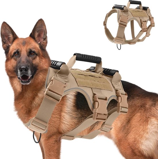 HEELE Hondentuig Hondenharnas voor Grote Honden No Pull Hond Harnas met