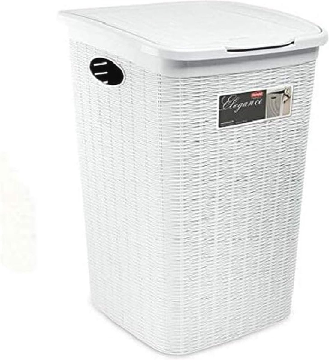 Goedkoopste Wasmand Rieten Effect 50L - Wit voor Badkamer en Bijkeuken