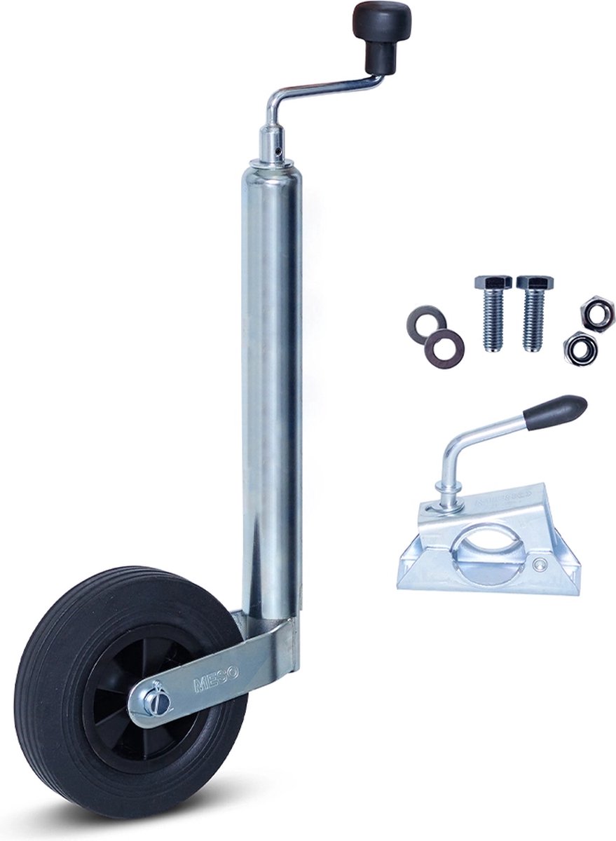 Complete neuswiel set - Kunststof wielbody - 48mm - Neuswiel - Klem - Bevestigingsmaterialen
