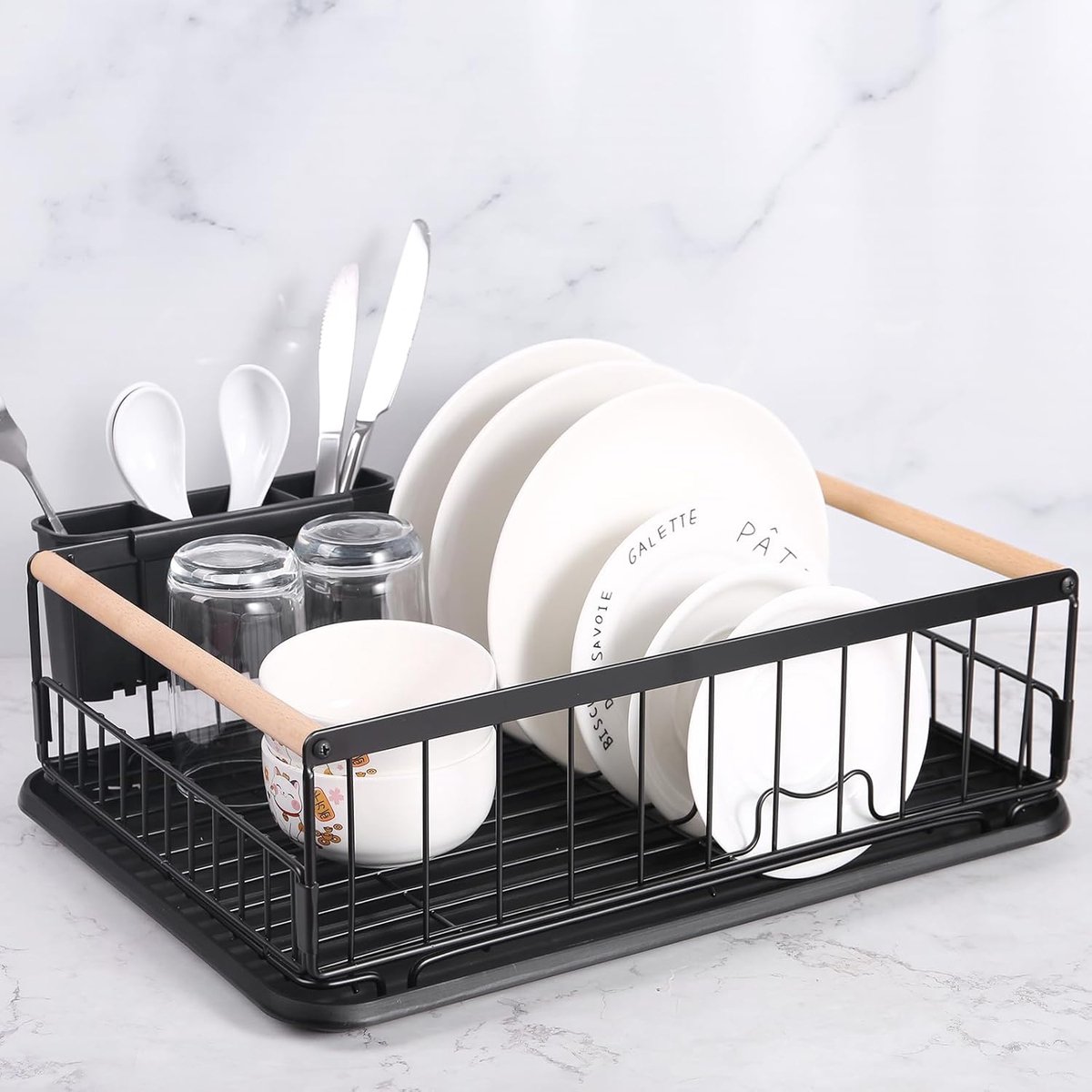 Goedkoopste Selbro ® Ruime Afwasrek met Bestekhouder en Druipbak voor Keukenwerkblad