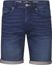 Petrol Industries Heren Denim Short - Slim Fit - Stretch - Korte Broek - Elastische Tailleband - Spijkerbroek - Herenkleding - Blauw - Maat XXL