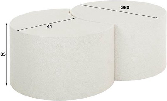 Salontafel Stone - Set van 2 moonset - De Woon Winkel Salontafel Stone - Set van 2 moonset - De Woon Winkel