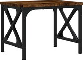 vidaXL - Printerstandaard - 40x30x31 - cm - bewerkt - hout - gerookt - eikenkleurig