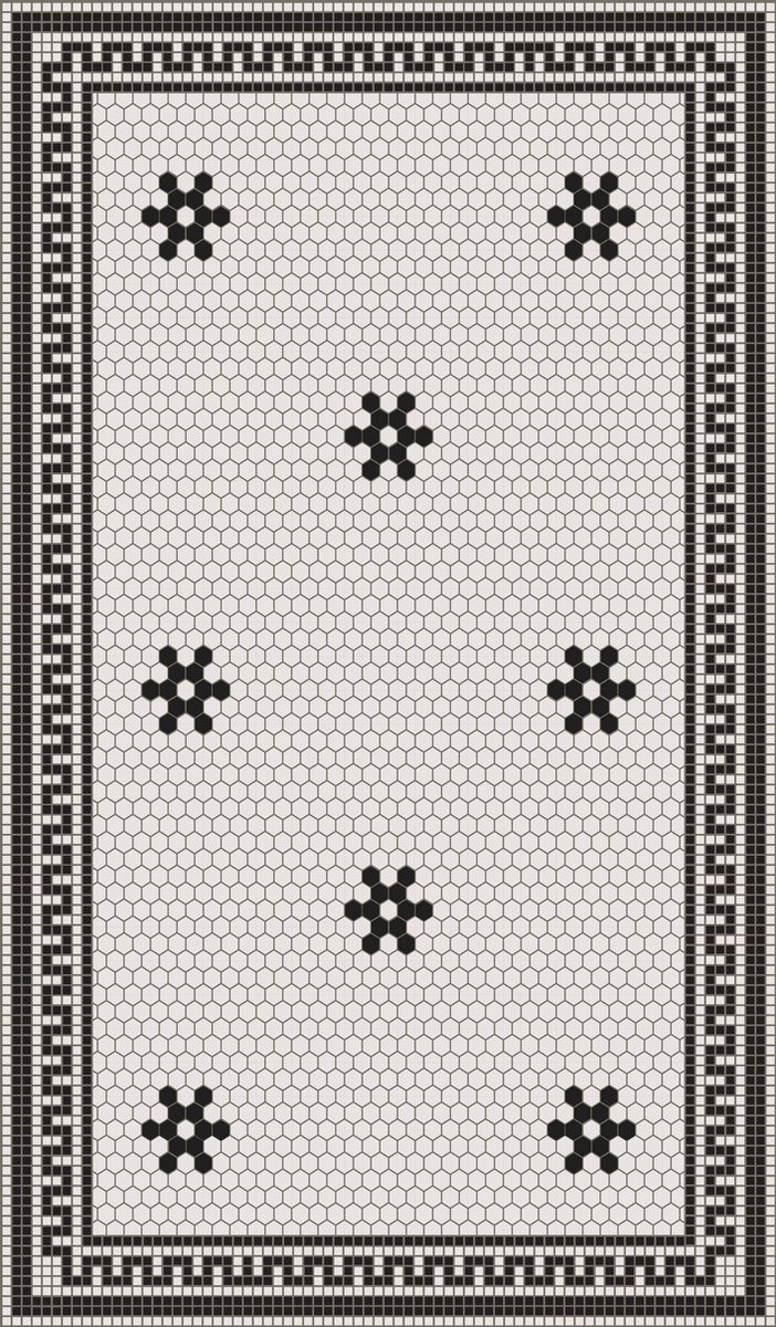 Vinyl | Vloerkleed vinyl | Mozaiek 2 | 120x180 cm | Het Vloerkleed vinyl | mozaiek 2 is perfect voor gezinnen. Duurzaam, stijlvol en eenvoudig te onderhouden. Breng kleur en leven in elke ruimte met dit moderne, milieuvriendelijke vloerkleed!