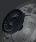 Vue détaillée du haut-parleur du casque Logitech G435.