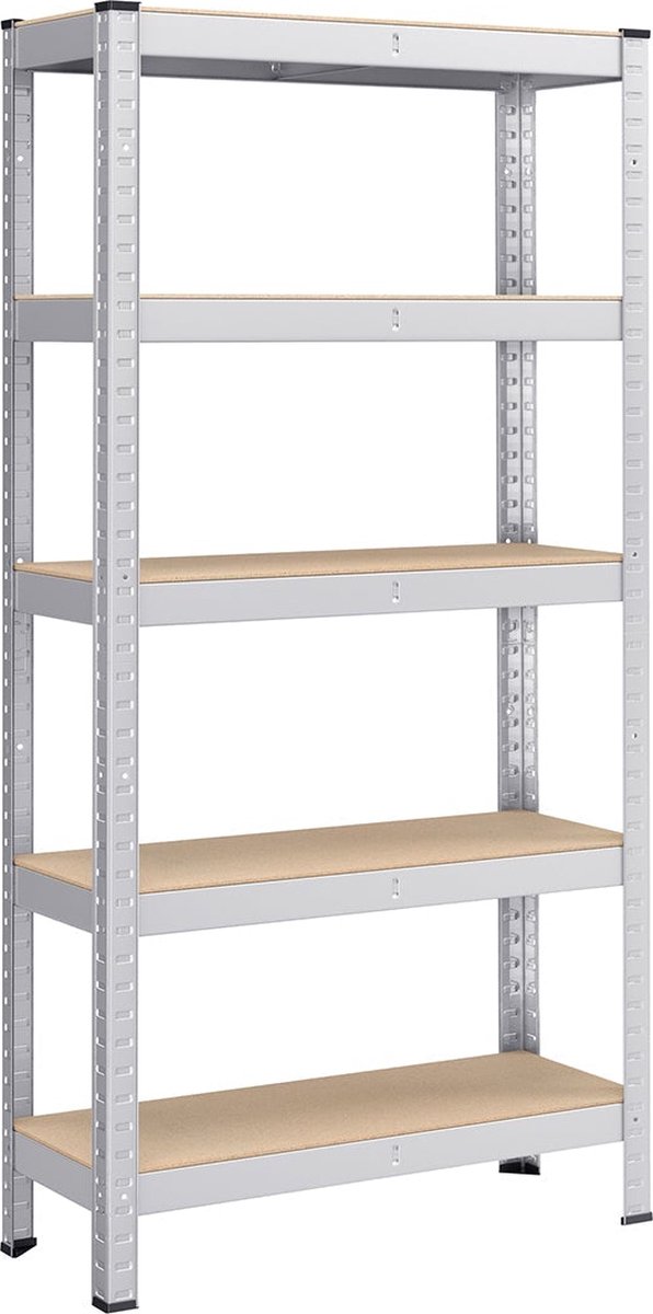 Storage Rack - Stellingkast - Metalen rek - Gegalvaniseerd staal - 30cm x 75cm x 150cm - Heavy Duty - 130kg laadvermogen