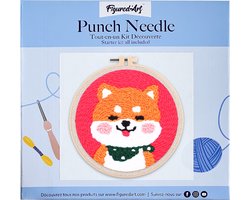 foto van Punch needle set - 6 PUPPY onderzetters