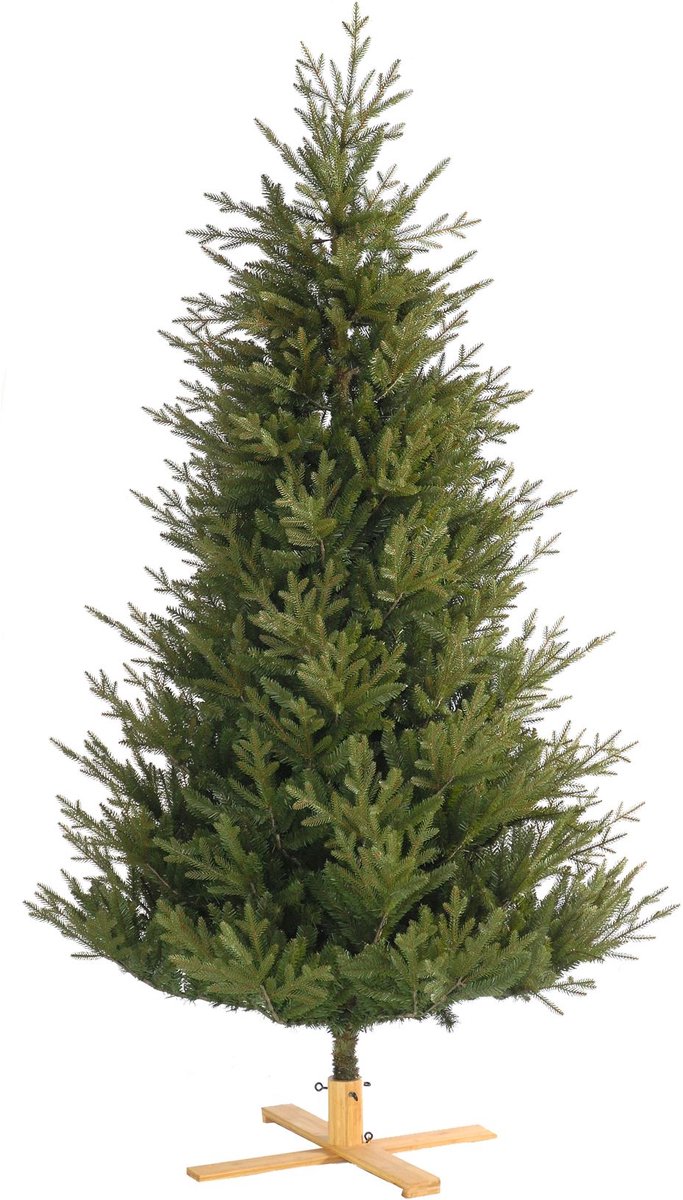 Arkansas kunstkerstboom - 183 cm - groen - Ø 127 cm - 2.166 tips - houten voet
