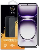 Protecteur d'écran Oppo Reno12 Pro - Économiseur d'écran MobyDefend avec Rebords noirs - Glas trempé - Verre adapté pour : Oppo Reno12 Pro