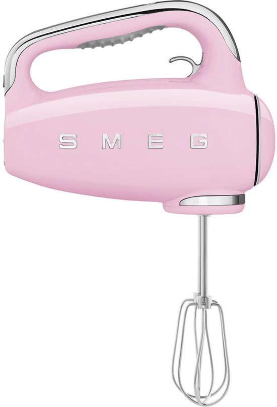 SMEG HMF01PKEU Handmixer - 250W - 9 Snelheden - Turbofunctie - LED Display - Inclusief 6 RVS Gardes & Deeghaken - '50s Style - Roze van SMEG — afbeelding 4