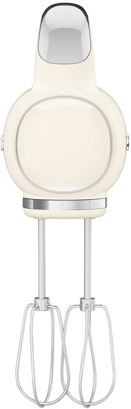 SMEG HMF01CREU Handmixer - 250W - 9 Snelheden - Turbofunctie - LED Display - Inclusief 6 RVS Gardes & Deeghaken - '50s Style - Crème