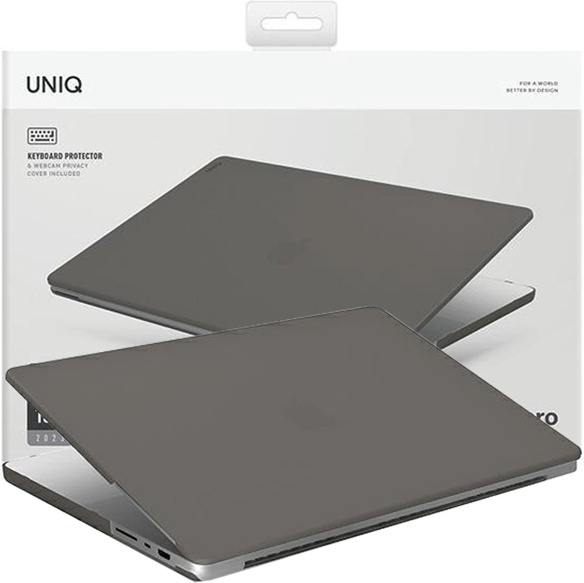 UNIQ - hoes - Claro MacBook Pro - 16 - (2021) - transparant - grijs/smoke - mat - grijs