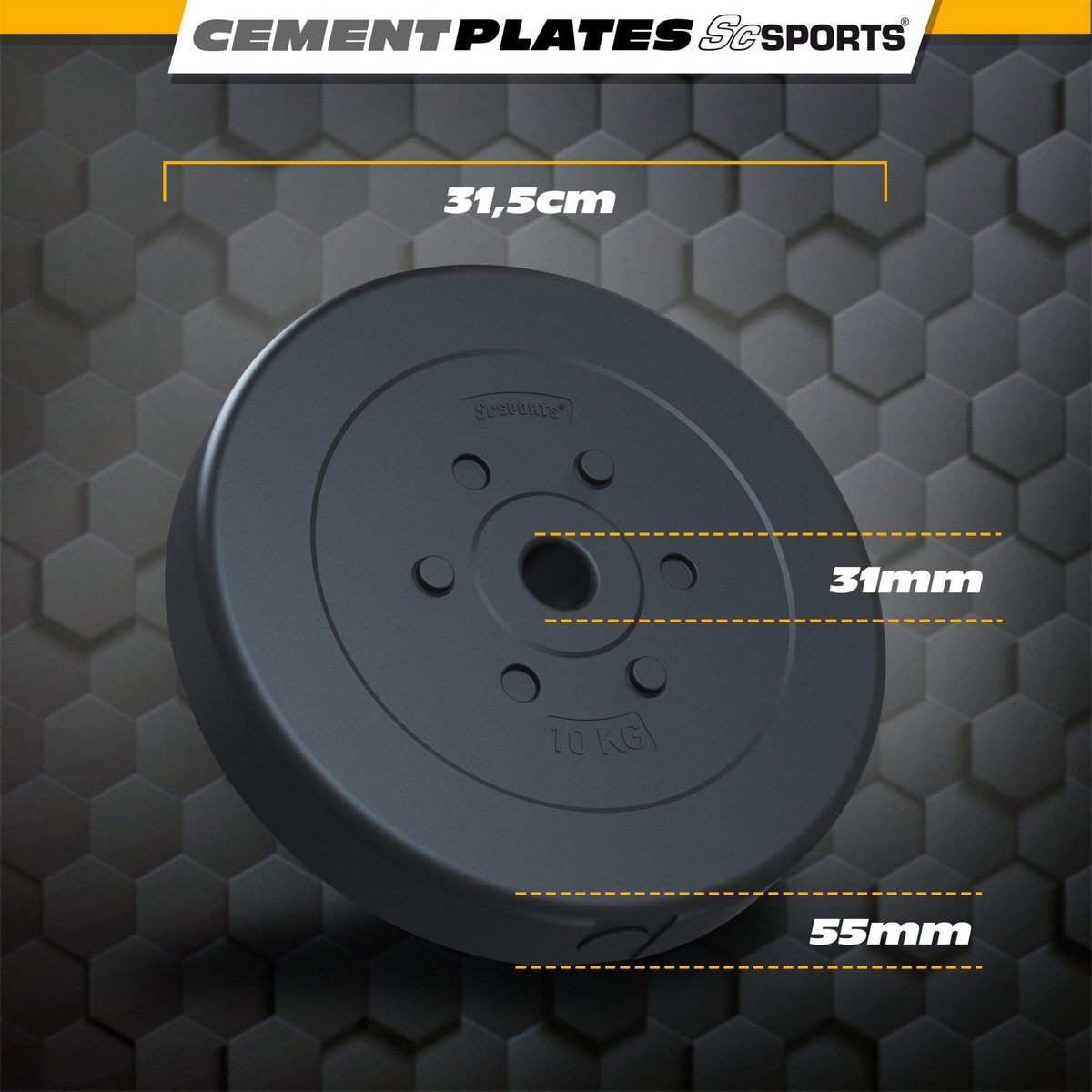 ScSPORTS Halterset 30 kg, Lange Halterstang met Halterschijven, 2 x 5 kg en 2 x 10 kg Halterschijf Kunststof, 30 mm, Voor effectieve Fitness- en Krachttraining, Gewichten, Gewichtsschijven met Barbell : ScSPORTS ScSPORTS Halterset 30 kg, Lange Halterstang met Halterschijven, 2 x 5 kg en 2 x 10 kg Halterschijf Kunststof, 30 mm, Voor effectieve Fitness- en Krachttraining, Gewichten, Gewichtsschijven met Barbell : ScSPORTS