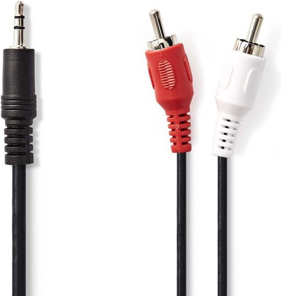 Câble Audio Goobay 65283 AUX 5 M - Jack 3.5 Mm Mâle Coudé 90° Vers Mâle Droit - Gaine Tissu, Connecteurs Dorés - Pour Smartphone, Casque, Console