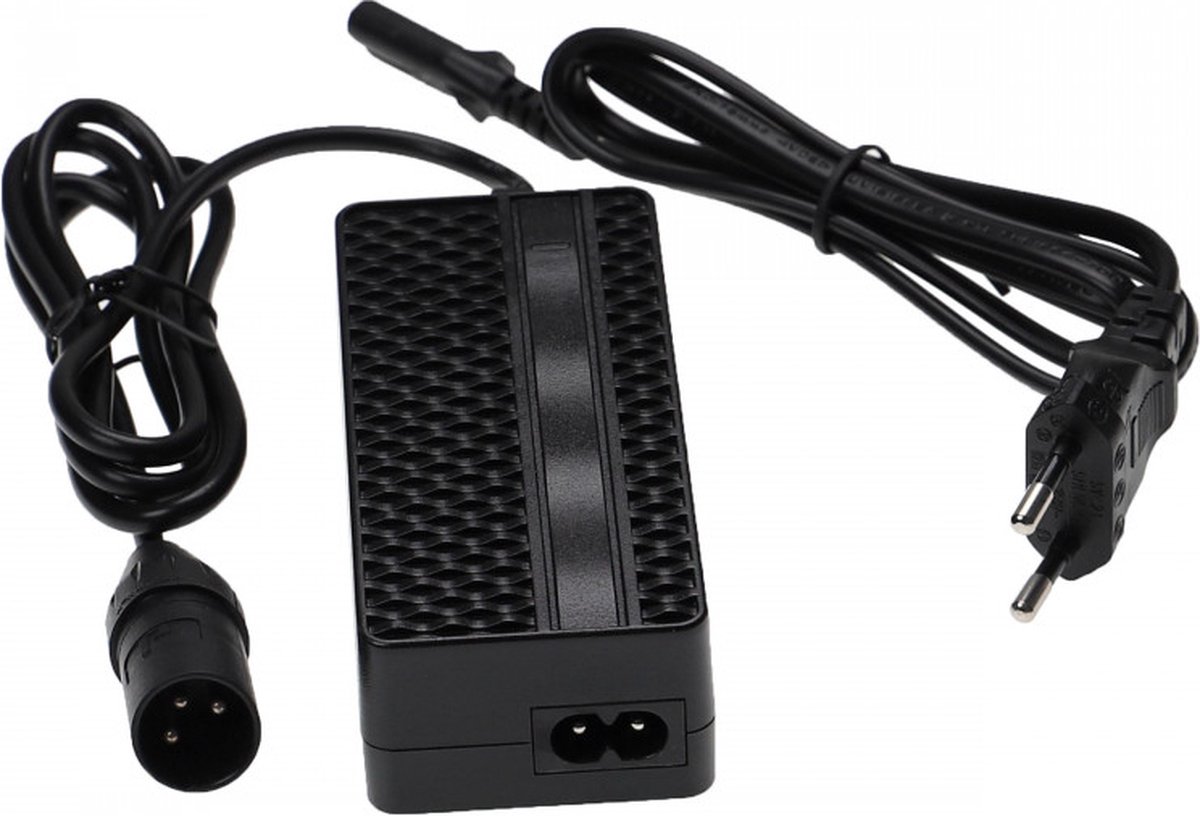 Oplader voor E-bike - Voor 36V Accu's - 42V - 1,35A - 60W - 3-Pins aansluiting - Zwart – foto 2