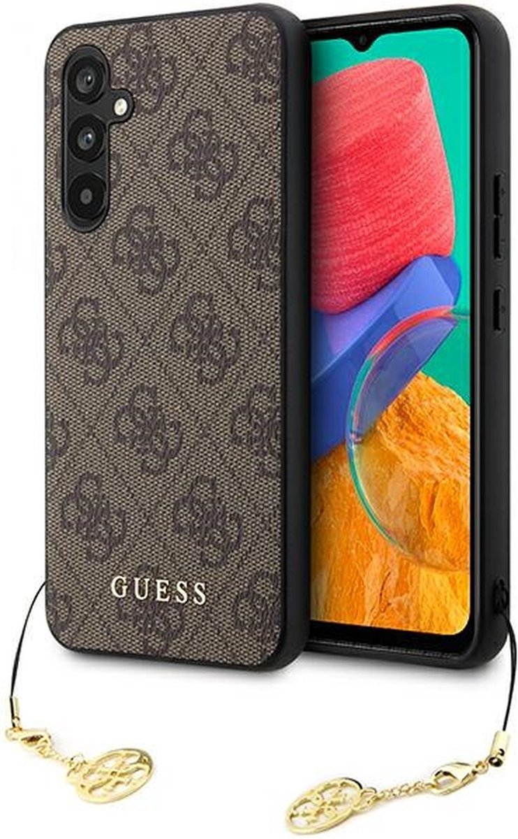 Guess Charm geschikt voor Samsung Galaxy A54 hoesje - Bruin