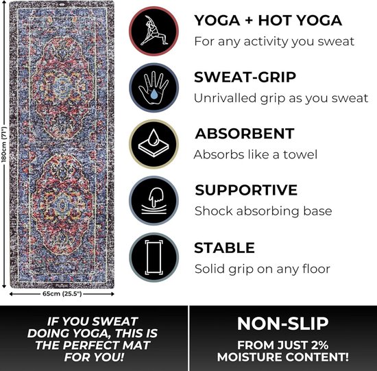 EcoYoga De Originele Standaard Yogamat | Natuurlijke Rubber Milieuvriendelijke Ethische Yoga Mat (Kleurvrij
