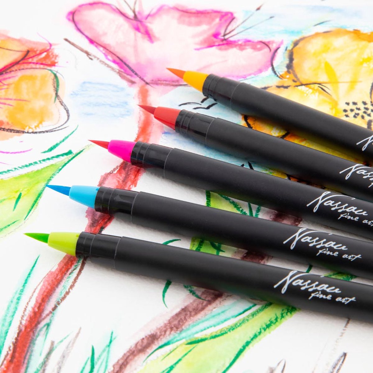Brushpennen 20pcs - 1 waterbrush - Penseelstiften - Bullet journal - Handlettering set - Fineliners — afbeelding 4