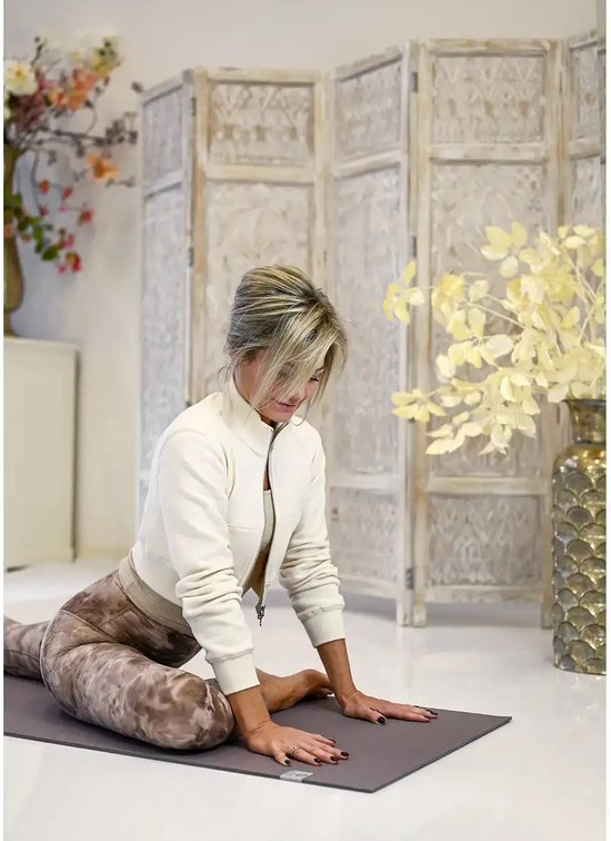 Love Generation ● Yoga Mat ● Fitness Mat ● Taupe ● 6 mm Dik van Love Generation — afbeelding 5