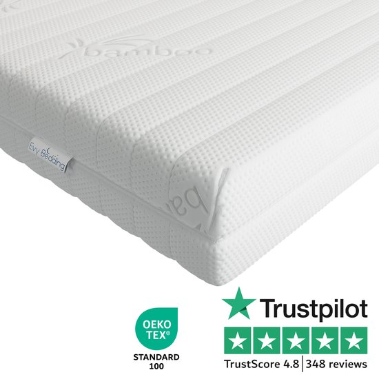 Foto: Evy bedding 90x200 cm eenpersoons hr45 koudschuim orthopedisch matras 15cm dik afritsbaar hoes wasbaar hotel kwaliteit 90 x 200 cm