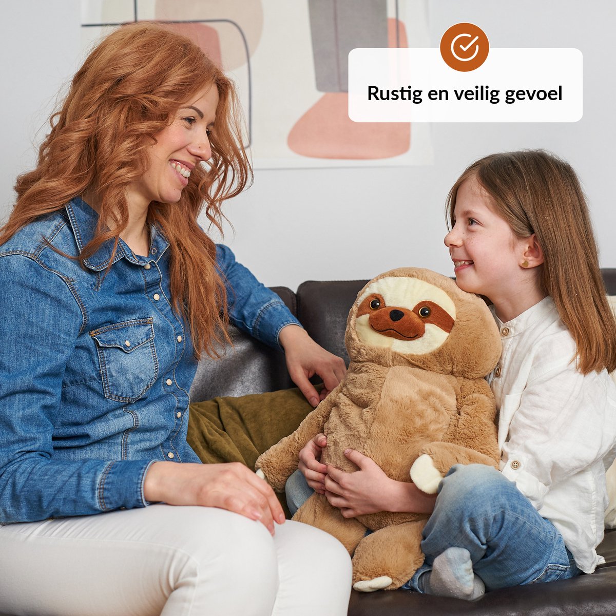 Verzwaringsknuffel 2,3 KG - Weighted Stuffed Animal - Verzwaringsknuffel Volwassenen - Verzwarings Knuffel - Antistress Knuffel - Verzwaringsknuffel Kind Therapeutisch Speelgoed, Machinewasbaar - Ideaal voor Stressverlichting en Focus — afbeelding 6
