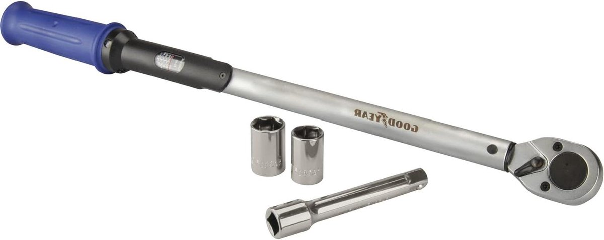 Momentsleutel Fiets topkwaliteit instelbaar 42 210 Nm vierkante aandrijving 1/2 incl. verlengstuk 17 mm 19 mm doppen
