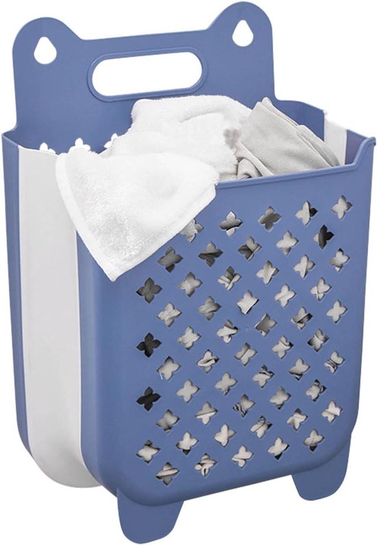 Opvouwbare wasmand voor aan de muur, multifunctionele vuile kledingmand