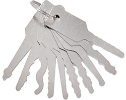 Lockpick set Jiggler Sleutels Roestvrij Staal-3 Stuk Set (YQ-3-2)