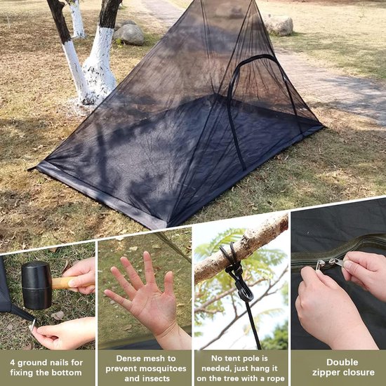 Ultralichte Waterdichte Kampeertent met Insectenbescherming en Draagtas voor 1-2 Personen van Merkloos — afbeelding 2