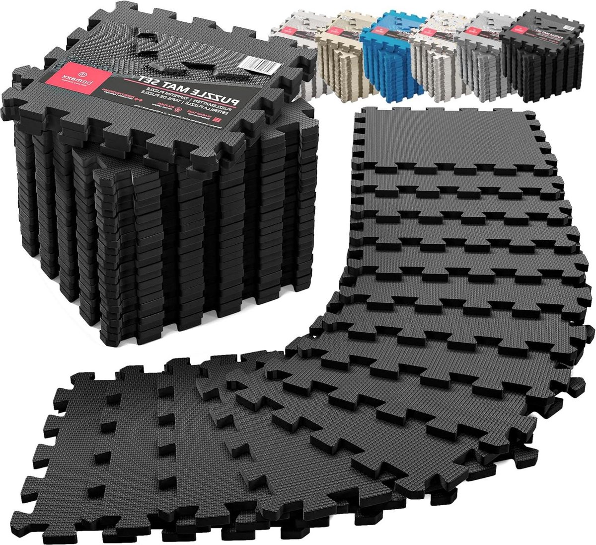 Zachte Foam Tegels in Elkaar Grijpende Schuimmatten 18 Stuks EVA Schuim Puzzelmatten Beschermende Vloermatten voor Sport Vloermat Bescherming met Puzzel Design
