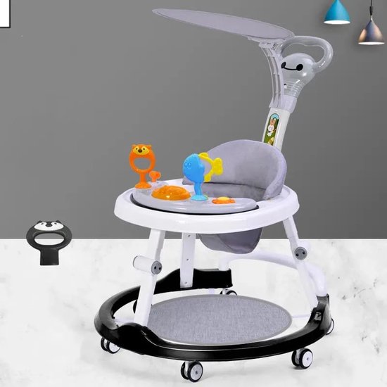 labebe Baby Pinguïn loopwagen voor kinderen, met opbergruimte voor 1-3 jaar, loopwagen, peuters, push & pull speelgoed, kinderwagen, activiteit babywalker