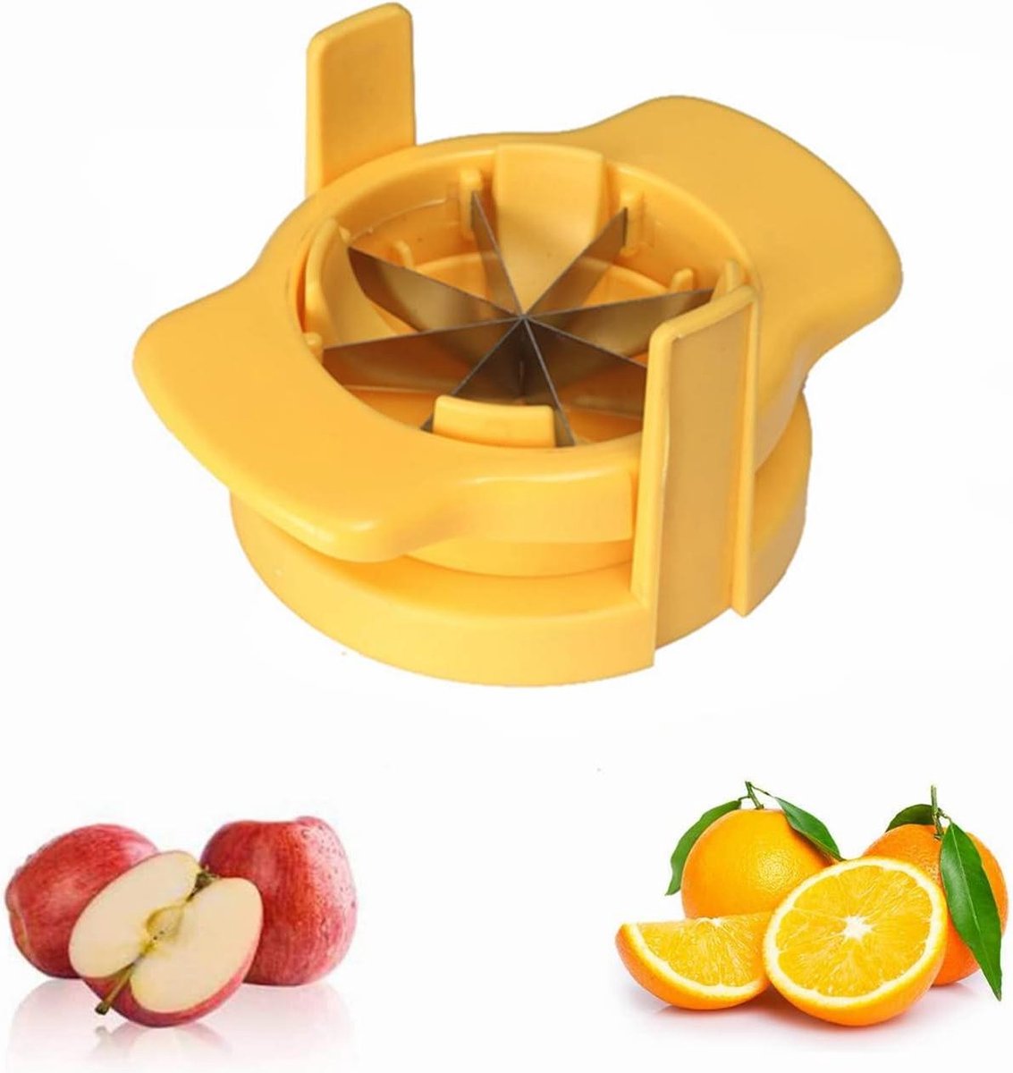 Citroen Limoen Wedge Slicer Cutter Voedsel Garneer Fruit Appel Separator (geel) Appelsnijder