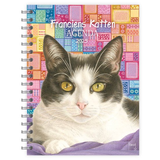 Foto: Franciens katten bureau agenda stitch harde kaft 2025