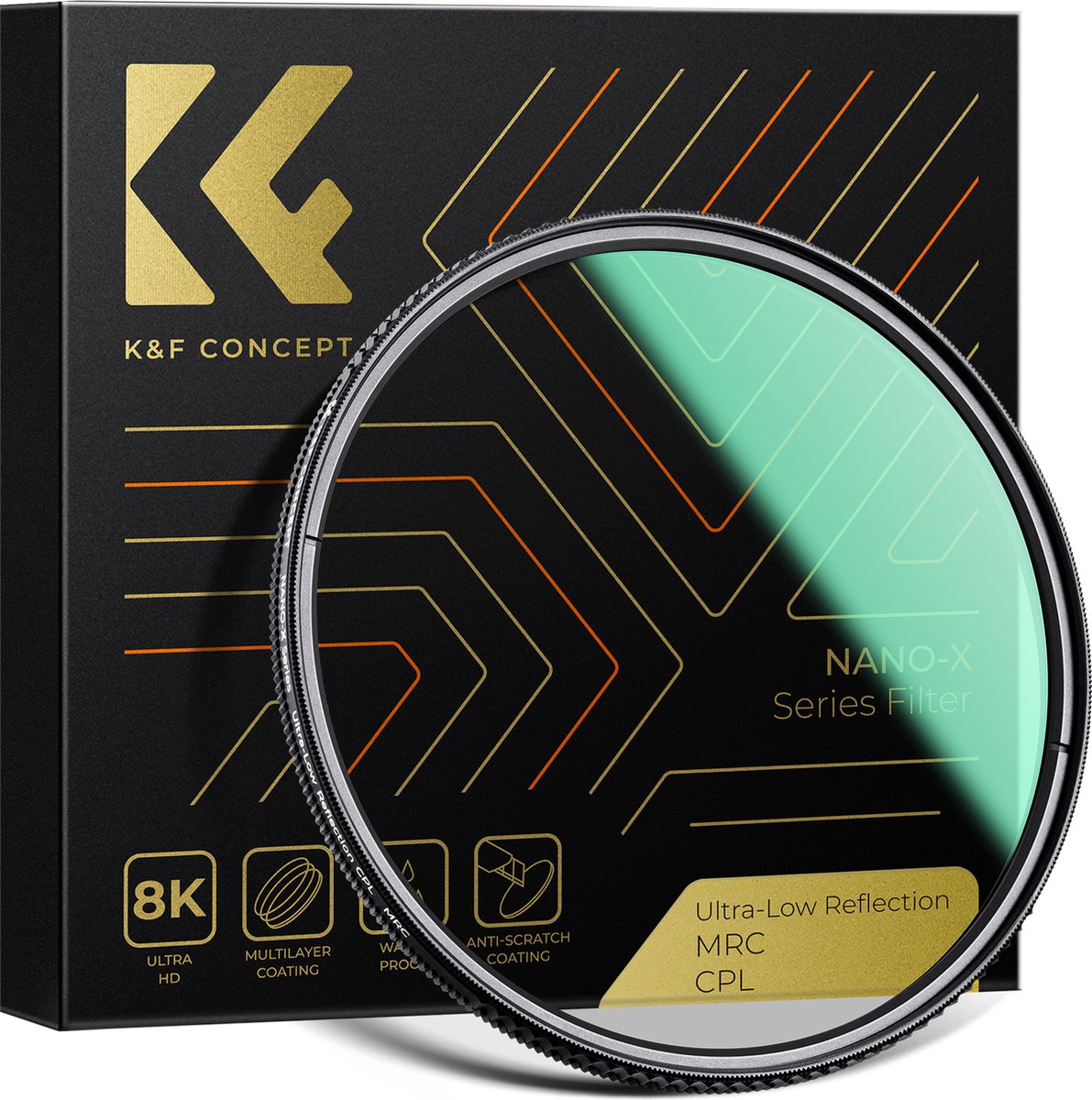 K&F Concept 55mm circulair polarisatiefilter Nano-X MRC HD CPL Ultra Low Reflection