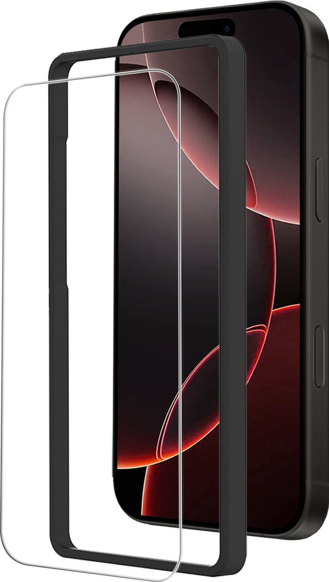 Screenprotector - Geschikt voor Apple iPhone 16 Pro Max - Met Installatie Frame - Beschermglas - Gehard Glas - Tempered Glass - Screen Protector - Inclusief Montage Kit