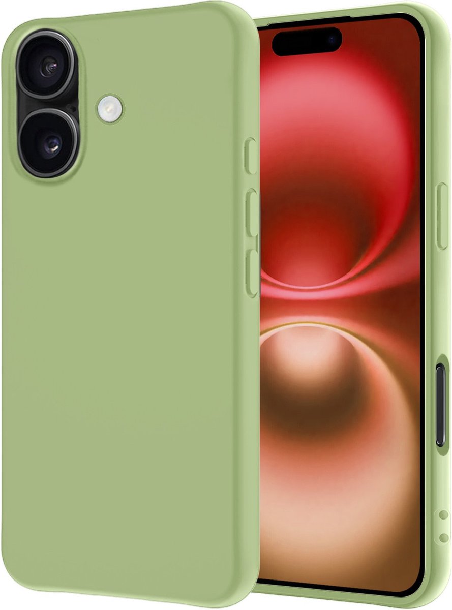 Hoesje - Geschikt voor Apple iPhone 16 - Sterk & Shockproof - Hoes Cover - Siliconen Case - Groen