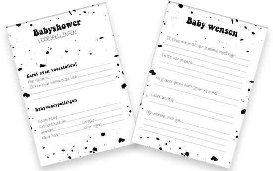 2×20 leuke Babyshowerkaarten