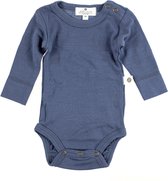 Body en laine manches longues - Laine Mérinos - Vintage Indigo - 68 - 6 à 9 mois