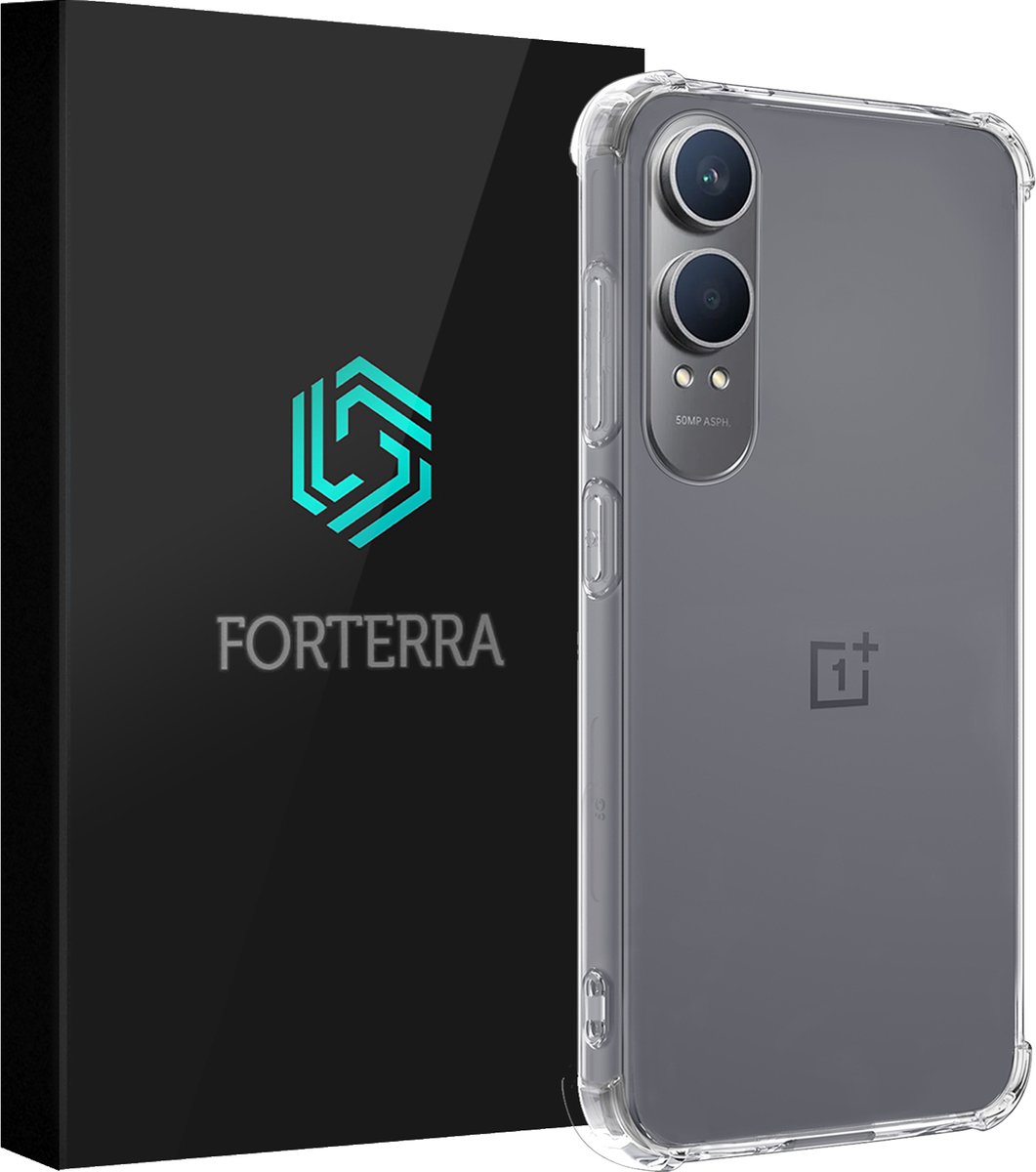 Hoesje Geschikt voor OnePlus Nord CE 4 Lite - Sterk & Shockproof - Siliconen Shock Case - Hoes Cover - Transparant
